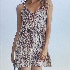 Women’s Snake Print Double V-Neck Cami Dress